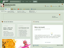 Tablet Screenshot of kaiosdymenshin.deviantart.com