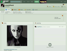 Tablet Screenshot of lonelypierot.deviantart.com