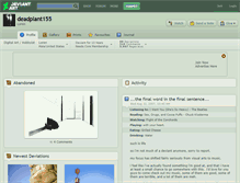 Tablet Screenshot of deadplant155.deviantart.com