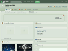 Tablet Screenshot of darkangel799.deviantart.com