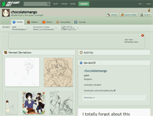 Tablet Screenshot of chocolatemango.deviantart.com