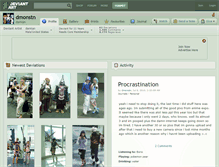 Tablet Screenshot of dmonstn.deviantart.com