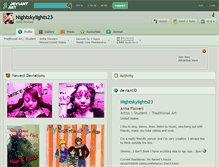 Tablet Screenshot of nightskylights23.deviantart.com