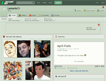 Tablet Screenshot of lemuria13.deviantart.com