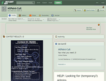 Tablet Screenshot of mspaint-cult.deviantart.com