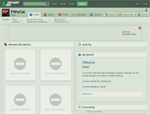 Tablet Screenshot of filthycat.deviantart.com