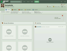 Tablet Screenshot of licensetotie.deviantart.com