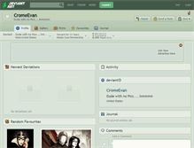 Tablet Screenshot of cromeevan.deviantart.com