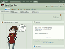 Tablet Screenshot of okami-shota-chan.deviantart.com