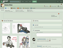 Tablet Screenshot of momo-hime.deviantart.com