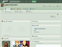 Tablet Screenshot of magical-leopluradon.deviantart.com