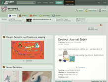 Tablet Screenshot of eeveeart.deviantart.com