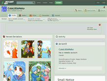 Tablet Screenshot of cutelittleneko.deviantart.com