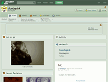 Tablet Screenshot of blondepink.deviantart.com