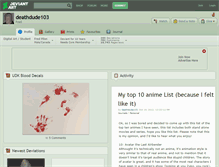 Tablet Screenshot of deathdude103.deviantart.com