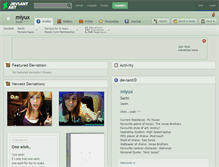 Tablet Screenshot of miyux.deviantart.com
