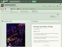 Tablet Screenshot of onelilmonkey654.deviantart.com