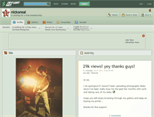Tablet Screenshot of nickoreal.deviantart.com