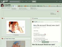 Tablet Screenshot of crazymilk.deviantart.com