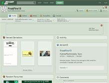 Tablet Screenshot of frostfire15.deviantart.com