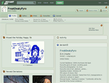 Tablet Screenshot of freakdeakypyro.deviantart.com