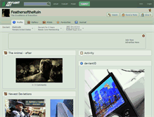Tablet Screenshot of feathersoftheruin.deviantart.com